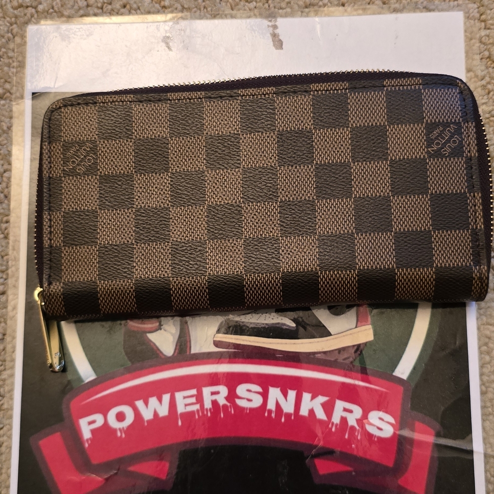 Louis Vuitton Brown and Black Checkered Wallet